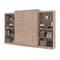 Bestar Pur 136W Queen Murphy Bed with 2 Storage Units (137W) in rustic brown 26885-000009 - alternate 3
